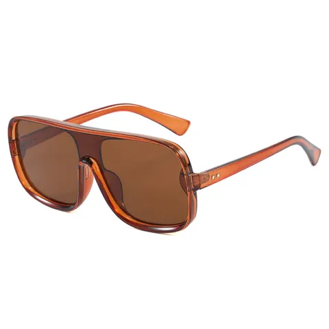 Oversized Square Sunglasses For Men Women PC Frame Flat Top UV400 Protection Anti Glare Fashion Retro Outdoor Travel Eyewear