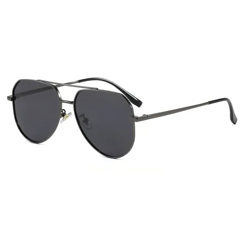 Gafas de Sol de Aviador de Metal Vintage para Hombre Polarizadas UV400 Fotocromáticas Doble Puente Conducción Pesca Moda