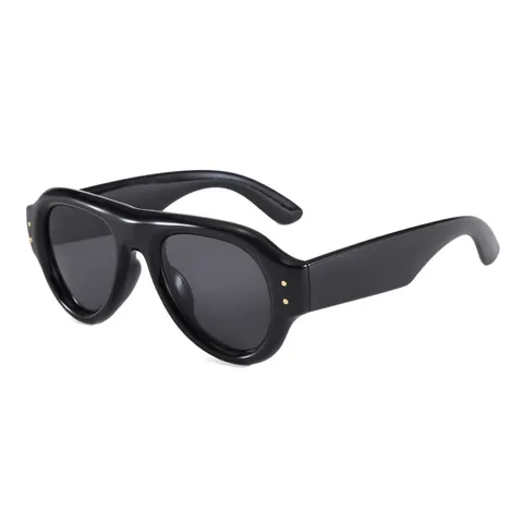 Modische Dicke Rahmen Niet Sonnenbrille Für Damen UV400 Schutz Retro Übergroße PC Rahmen AC Linse Outdoor Street Style Brillen