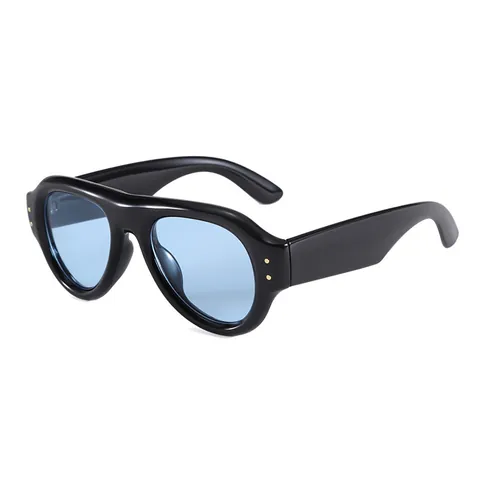 Modische Dicke Rahmen Niet Sonnenbrille Für Damen UV400 Schutz Retro Übergroße PC Rahmen AC Linse Outdoor Street Style Brillen