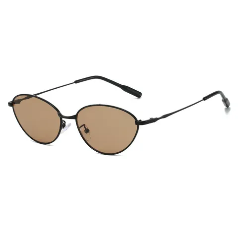 Vintage Oval Metal Frame Sunglasses For Men Women UV400 Protection Trendy Lightweight Fashion Eyeglasses Travel Sun Glasses