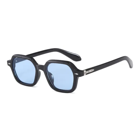 Lunettes de Soleil Carrées Rétro Hommes Femmes Monture PC Verre AC UV400 Classique Mode Vintage Lunettes de Créateur