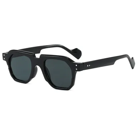 Vintage Square Frame Rivet Sunglasses For Women Men Retro Geometric UV400 Sun Glasses Fashion Clear Lens Eyeglasses Frame
