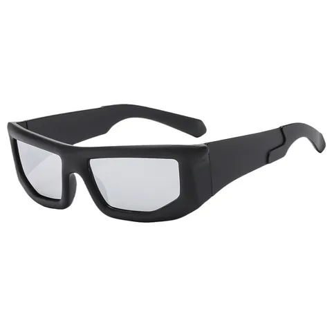 Unisex Vintage Square Thick Frame Sunglasses Matte PC UV400 Cycling Punk Goggles Sports Outdoor Eyewear W68203
