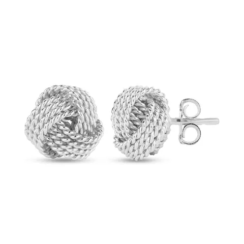 Boucles d'Oreilles Clous Nœud d'Amour en Laiton Plaqué Or 14K pour Femmes Boucles d'Oreilles Boule en Fil Tissé Bijoux Individuels Mode Minimaliste