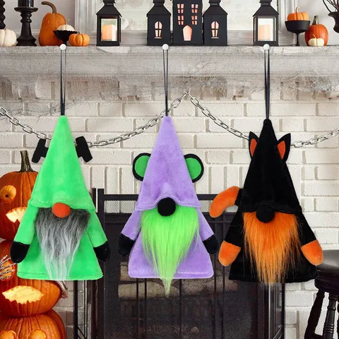 Gnomi di Halloween da Appendere Decorazioni in Peluche Vecchio Senza Volto per Festa a Tema Casa Porta Parete