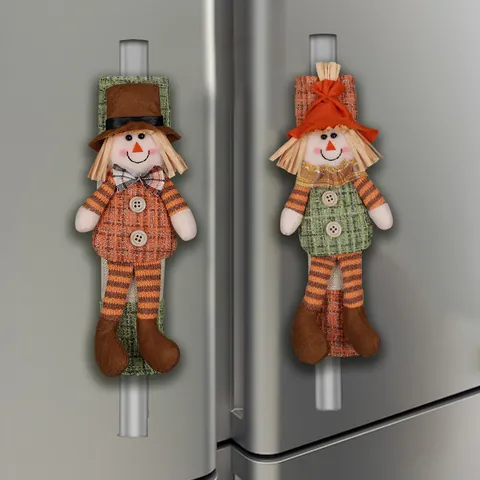 Cubiertas para Manijas de Electrodomésticos de Espantapájaros de Acción de Gracias para Frigorífico Horno Microondas Decoración de Cocina