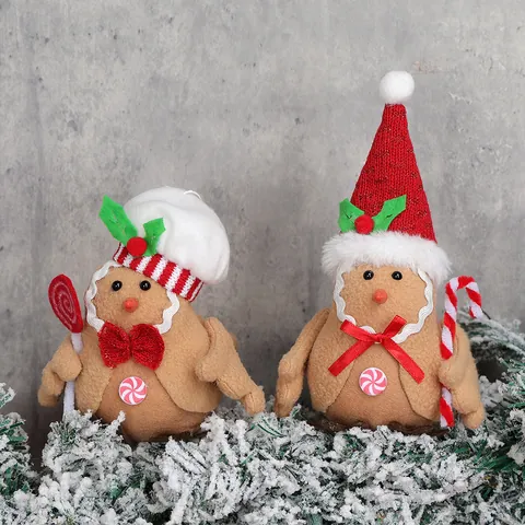 Weihnachten Lebkuchen Vogel Hänger Polyester Filz Vogel Plüschpuppe Für Weihnachtsbaum Haus Fenster Deko Geschenk