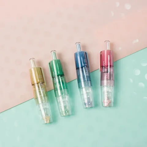 Portable Click Glue Tape Pen Double Sided Adhesive Roller For Scrapbooking Crafting Student Office Stationery Supplies