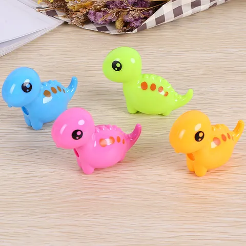 Cartoon Dinosaur Manual Pencil Sharpener Single Hole Plastic Pencil Cutter Stationery For School Student Kids Gift