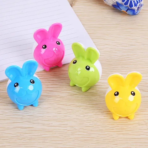 Creative Cartoon Rabbit Shaped Manual Pencil Sharpener Portable Plastic Pencil Cutter For Students Kids School Stationery Gift