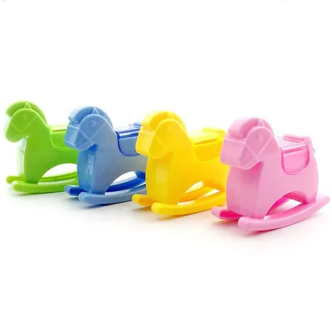 Cartoon Rocking Horse Manual Pencil Sharpener Cute Plastic Portable Mini Pencil Cutter For Kids Student School Office Gift