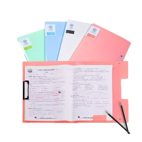 Carpeta A3 Color Morandi Clip para Papel de Examen para Estudiantes Oficina Almacenamiento de Datos Material PP Esmerilado Organizador de Documentos Portapapeles