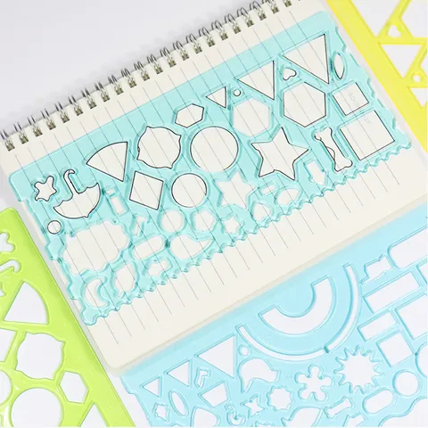 Multi Functional Plastic Geometric Drawing Template Ruler Spirograph Art Tool For Students Kids School Stationery Supplies