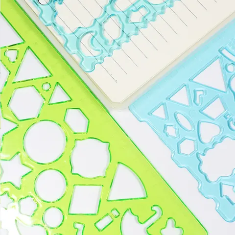Multi Functional Plastic Geometric Drawing Template Ruler Spirograph Art Tool For Students Kids School Stationery Supplies