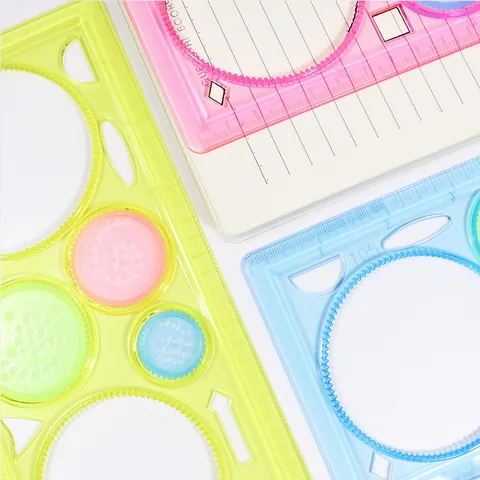Geometrisches Zeichenlineal Kunststoff Malvorlage Für Kinder Schule Kunstbedarf Kreatives DIY Hohles Schreibwarenwerkzeug