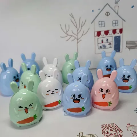 Cute Cartoon Rabbit Pencil Sharpener Manual Plastic Mini Stationery For School Kids Students Desktop Decoration Gift Office Supplies
