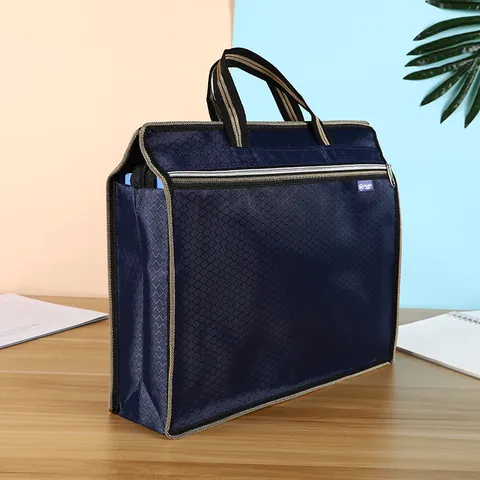 Oxford Cloth Waterproof Handheld File Bag Large Capacity Business Office Briefcase Document Organizer For Men And Women
