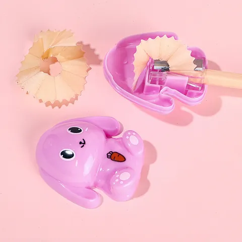 Creative Cute Cartoon Rabbit Manual Pencil Sharpener Single Hole Pencil Cutter For Kids Student School Office Stationery