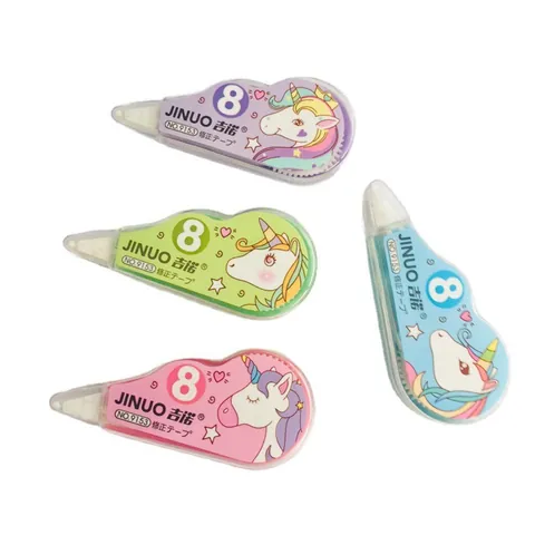 Cute Cartoon Unicorn Correction Tape For Students School Stationery Multi Color Character Correction Tape For Kids Office Supplies