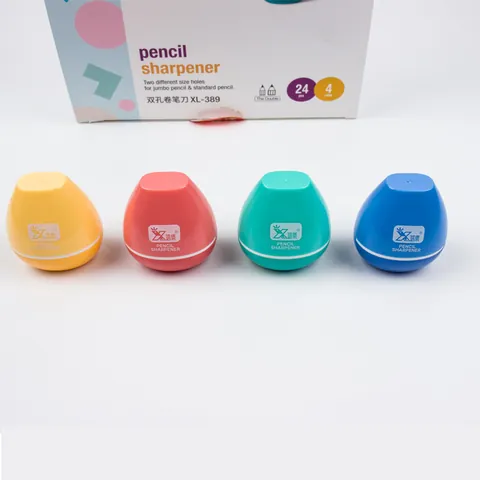 Creatieve Eivormige Dubbel Gats Handmatige Potloodslijper Voor Studenten School Kantoorbenodigdheden Multi Color Potloodslijper