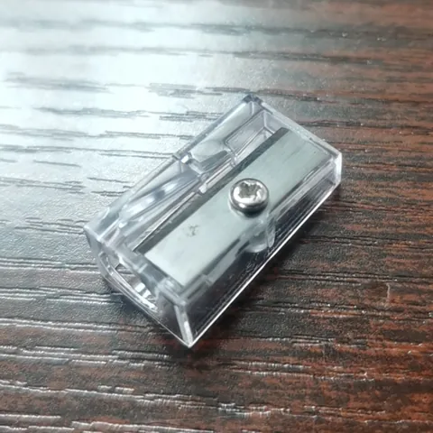 Manual Single Hole Pencil Sharpener Replacement Blade Core Plastic Transparent White Minimalist Student Office Stationery Accessory