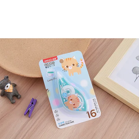 Cinta Correctora Kawaii de Animales Animados Para Niños Estudiantes Escuela Oficina Suministros Color Macarrón Portátil