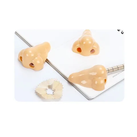 Funny Nose Shaped Manual Pencil Sharpener Novelty Plastic Stationery Sharpener School Office Desktop Supplies Gift Reward For Kids Students