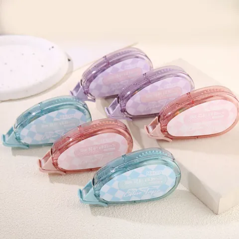 Portable Double Sided Glue Tape Roller Permanent Adhesive Dot Glue Runner For Scrapbooking DIY Crafting Office Stationery