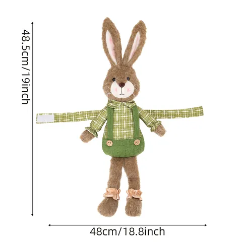Pastoral Style Plush Rabbit Curtain Tieback Decorative Cartoon Easter Bunny Window Holder Velcro Strap Home Decor Accessory