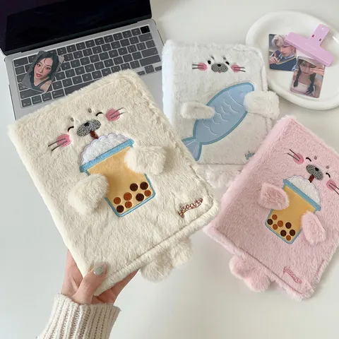 Plush Seal K-pop Photocard Binder A5 Loose Leaf Photo Album For Collect Book With Embroidery Design