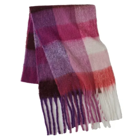 Mode Karierter Schal Dick Warm Polyester Mohair-Optik Quasten Schultertuch Weicher Übergroßer Schal Für Damen Herren Winter