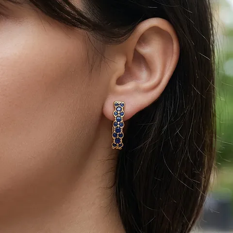 Pendientes Huggie Hoop Cobre Chapado En Oro Micro Pave Circonita Cúbica Colorida Estilo Minimalista Vintage Para Mujeres