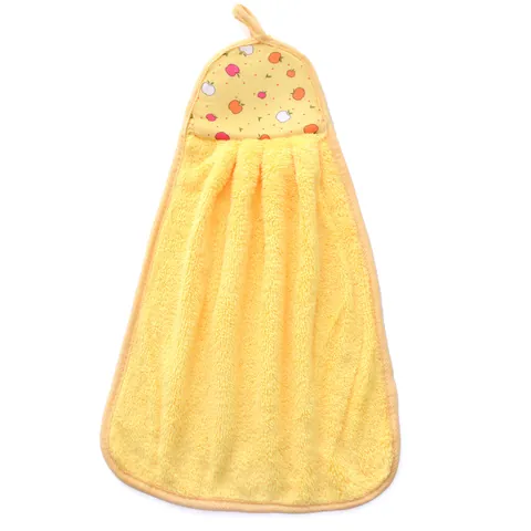 Hangende Koraalvlies Handdoek Absorberende Microvezel Keuken Badkamer Vaatdoek Fruit Appel Patroon Zachte Reinigingsdoek