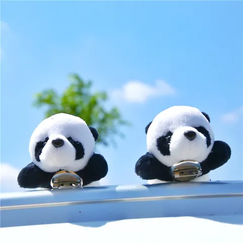 Simpatica Spilla in Peluche Panda 3D Morbido Animale Di Peluche Spilla Decorativa Per Vestiti Borse Zaini Gioielli Panda Cartoon