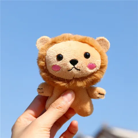 Süßer Löwe Plüsch-Schlüsselanhänger Weiches Kuscheltier Puppe Tasche Ornament Mit Metallschnalle Für Rucksack Schlüsselring Geschenk