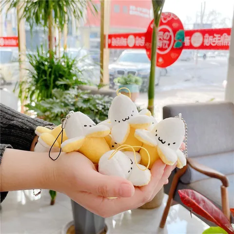 Süßer Bananen-Plüsch-Schlüsselanhänger Weiches Gefülltes Fruchtspielzeug Tasche Anhänger Für Damen Kinder Deko Mini Puppe Geschenk