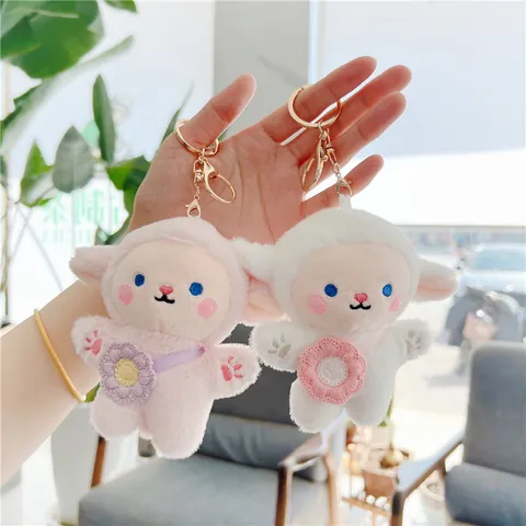 Süßer Japanischer Stil Kleines Schaf Plüschtier Schlüsselanhänger Weiche Lamm Puppe Tasche Anhänger Geburtstagsgeschenk Für Mädchen