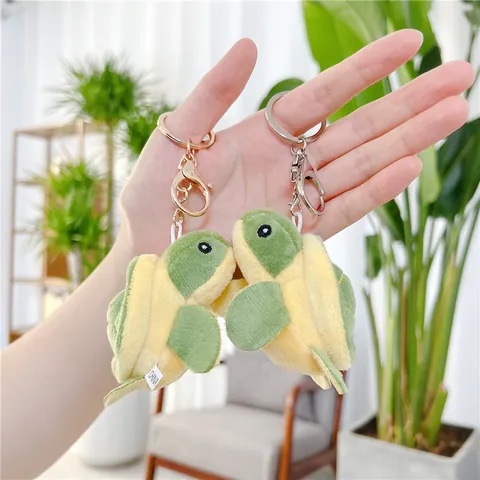 Small Turtle Plush Toy Keychain Pendant Soft Stuffed Animal Tortoise Doll For Bag Decoration Birthday Party Gift For Kids