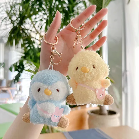 Süßer Plüsch Tier Schlüsselanhänger Für Tasche Deko Mini Bär Hase Küken Pinguin Stofftier Schlüsselring Für Damen Geburtstagsgeschenk