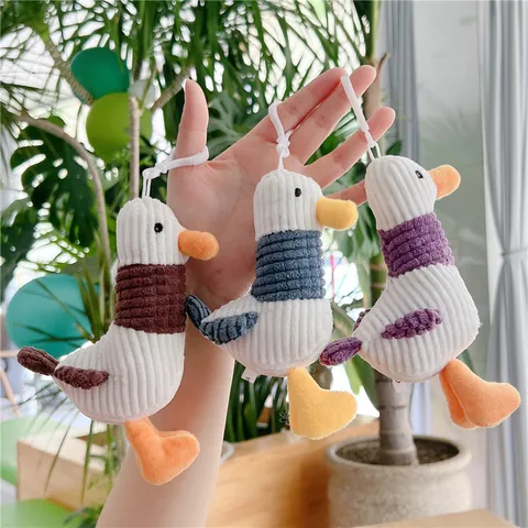 Simpatico Gabbiano Anatra Peluche Ciondolo Borsa Corduroy Animale Portachiavi Per Zaino Decorazione Regalo