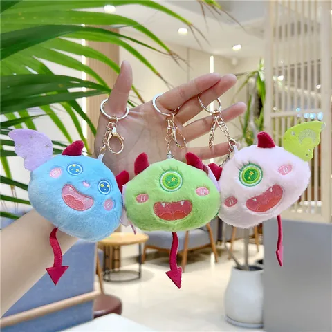 Süßer Dopamin Fledermaus Monster Plüsch Schlüsselanhänger Weiches Kuscheltier Puppe Anhänger Für Rucksack Dekoration Geschenk Für Kinder
