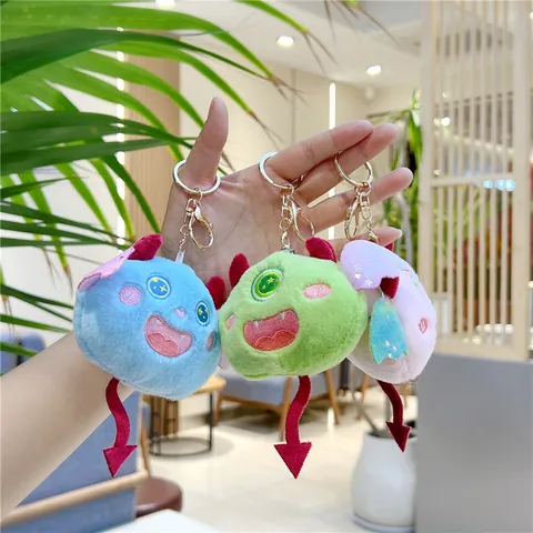 Süßer Dopamin Fledermaus Monster Plüsch Schlüsselanhänger Weiches Kuscheltier Puppe Anhänger Für Rucksack Dekoration Geschenk Für Kinder