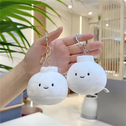 Cute Cartoon Food Plush Keychain Bun Burger French Fries Toast Drumstick Hot Dog Soft Stuffed Toy Bag Pendant Accessories Gift