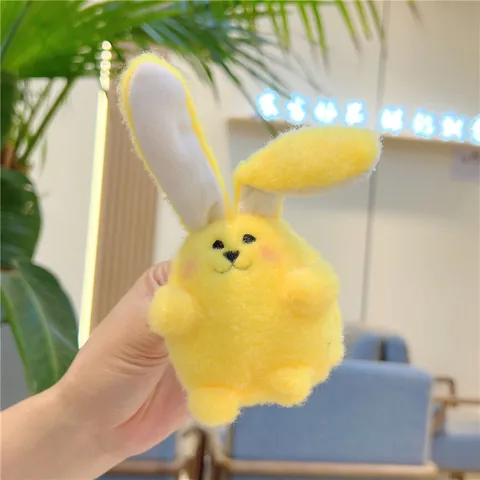Niedlich Plüsch Langohr Hase Schlüsselanhänger Tasche Charm Mini Tierpuppe Geschenk Für Kinder Mädchen Tasche Anhänger Zubehör