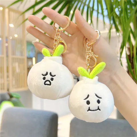 Mignon Porte-clés en Peluche Légume Expression Drôle Pendentif Ail Citrouille Maïs Brocoli Pour Décoration de Sac à Dos Cadeau Enfants