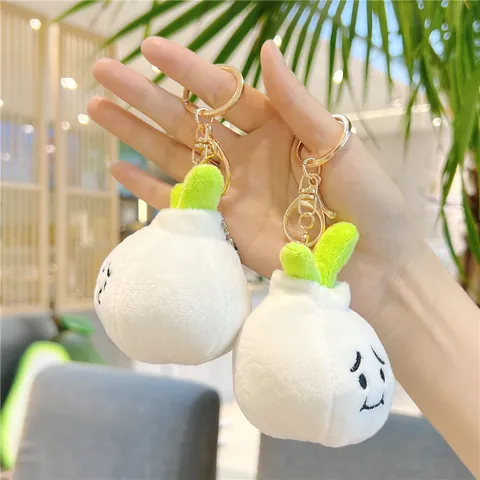 Mignon Porte-clés en Peluche Légume Expression Drôle Pendentif Ail Citrouille Maïs Brocoli Pour Décoration de Sac à Dos Cadeau Enfants