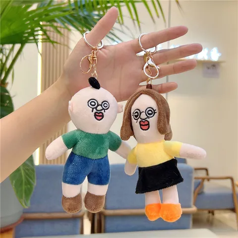 Lustiger Hässlicher Süßer Plüschpuppen Schlüsselanhänger Figur Taschenanhänger Für Damen Herren Paar Geschenk Cartoon Stofftier Schlüsselring Dekor