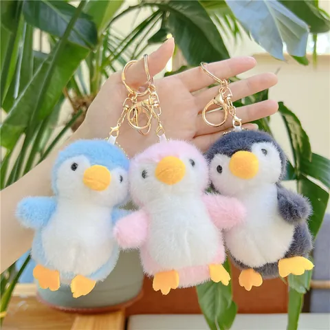 Cute Penguin Plush Keychain Soft Stuffed Animal Bag Pendant For Backpack Handbag Accessories Keyring Decoration Gift