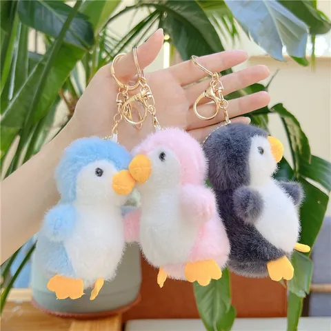 Cute Penguin Plush Keychain Soft Stuffed Animal Bag Pendant For Backpack Handbag Accessories Keyring Decoration Gift